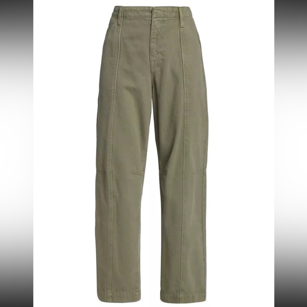 NWT FRAME High Rise Relaxed Trouser - Olive Green